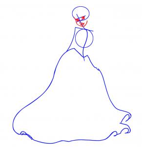 291x302 draw princess tiana, step