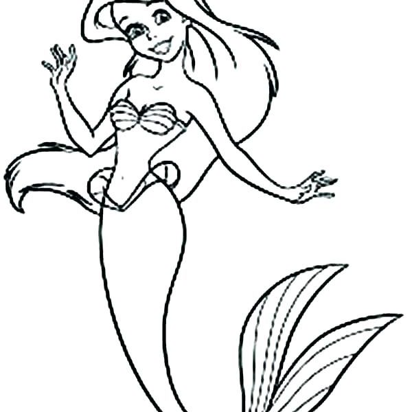600x600 Princess Ariel Coloring Pages Get Page