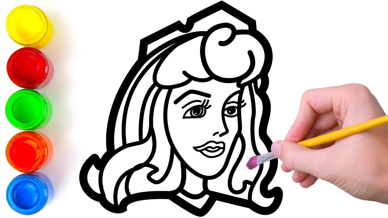 1280x720 Disney Princess Aurora Makeup Coloring And Drawing Learn Painting