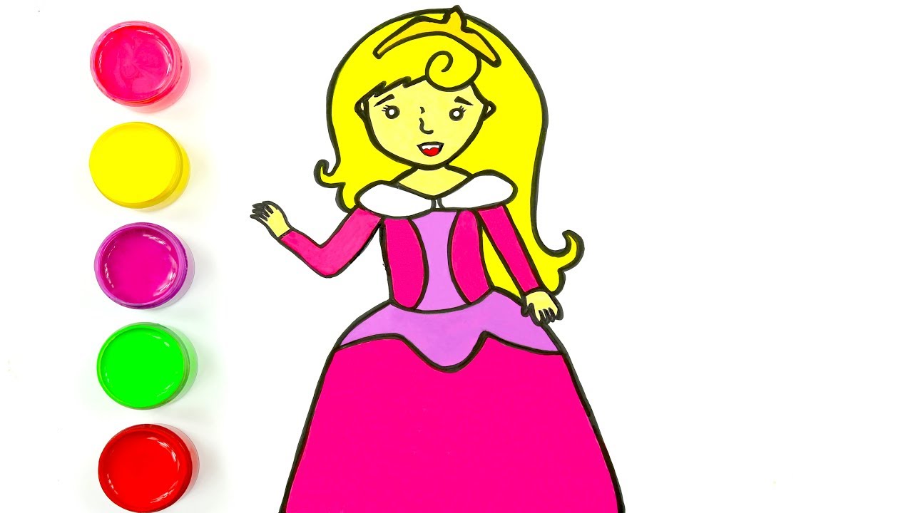 1280x720 Drawing Princess Aurora Learn Drawing Princess And Coloring