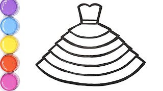 320x180 Barbie Princess Dress Drawing And Coloring For Kids Toddlers Learn