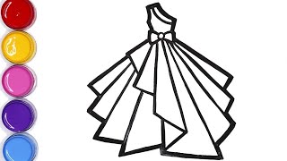 320x180 Glitter Barbie Dress Princess Dress Drawing And Coloring For Kids