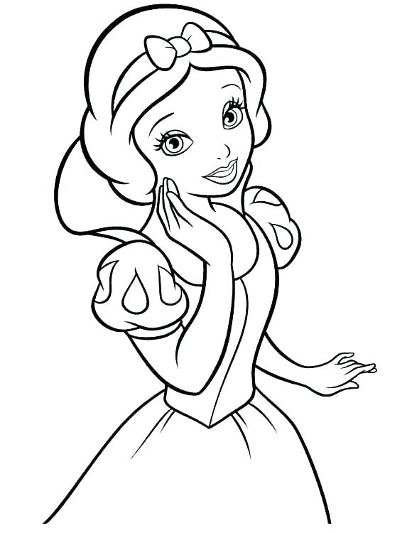 580x750 Pricess Coloring Pages Princess Printable Free For Little Kids