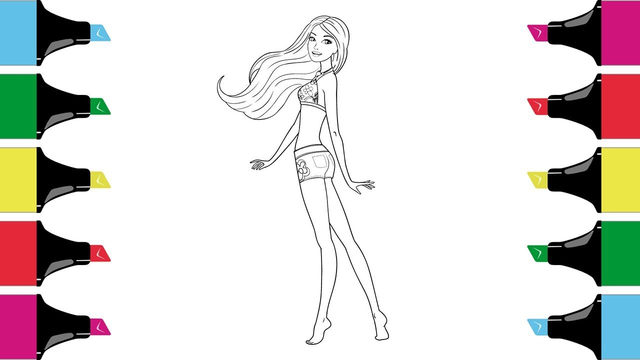 1280x720 barbie coloring book pagesdisney princess barbie for kids