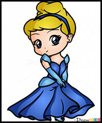 200x241 How To Draw Disney's Cinderella Cartoon Characters Drawing