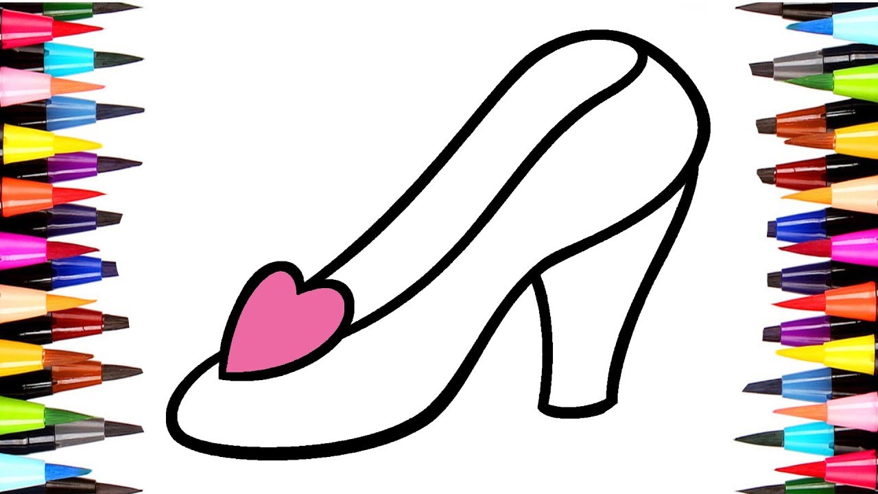 1280x720 How To Draw Princess Cinderella Shoes
