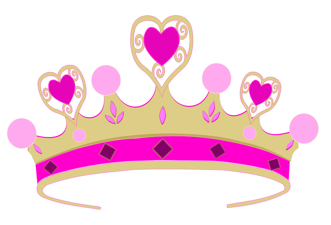 1116x758 Royalty Free Clipart Illustration Of A Princess Crown On A Pink