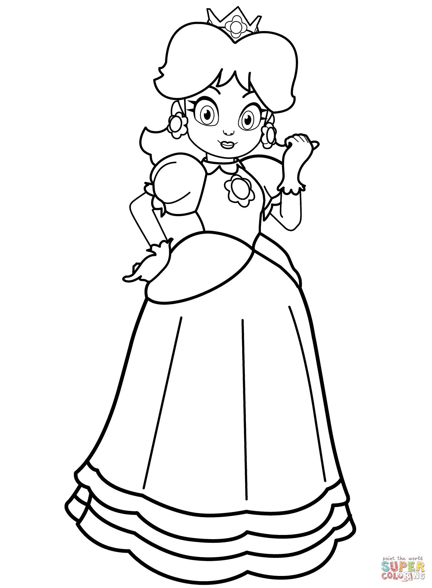 1435x1951 Princess Daisy Coloring