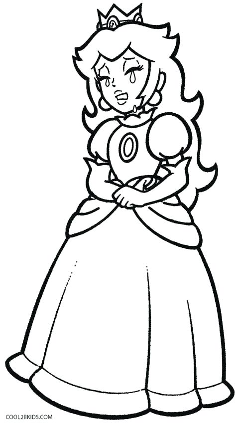 480x850 Coloring Pages For Princess Peach