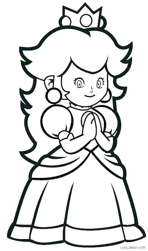 474x800 Princess Daisy Coloring Pages