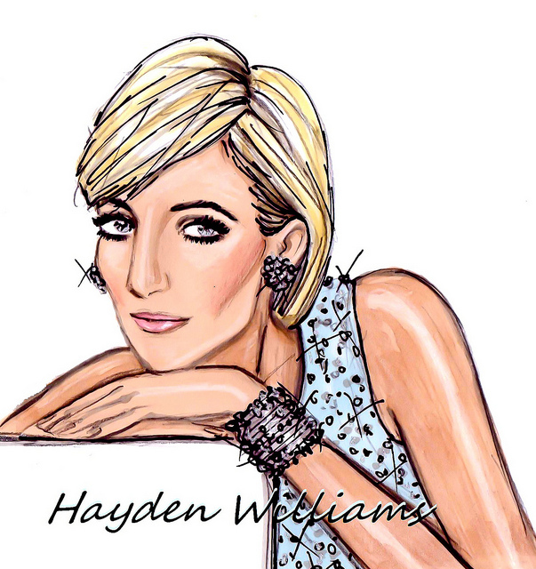 603x640 hayden williams fashion illustrations princess diana