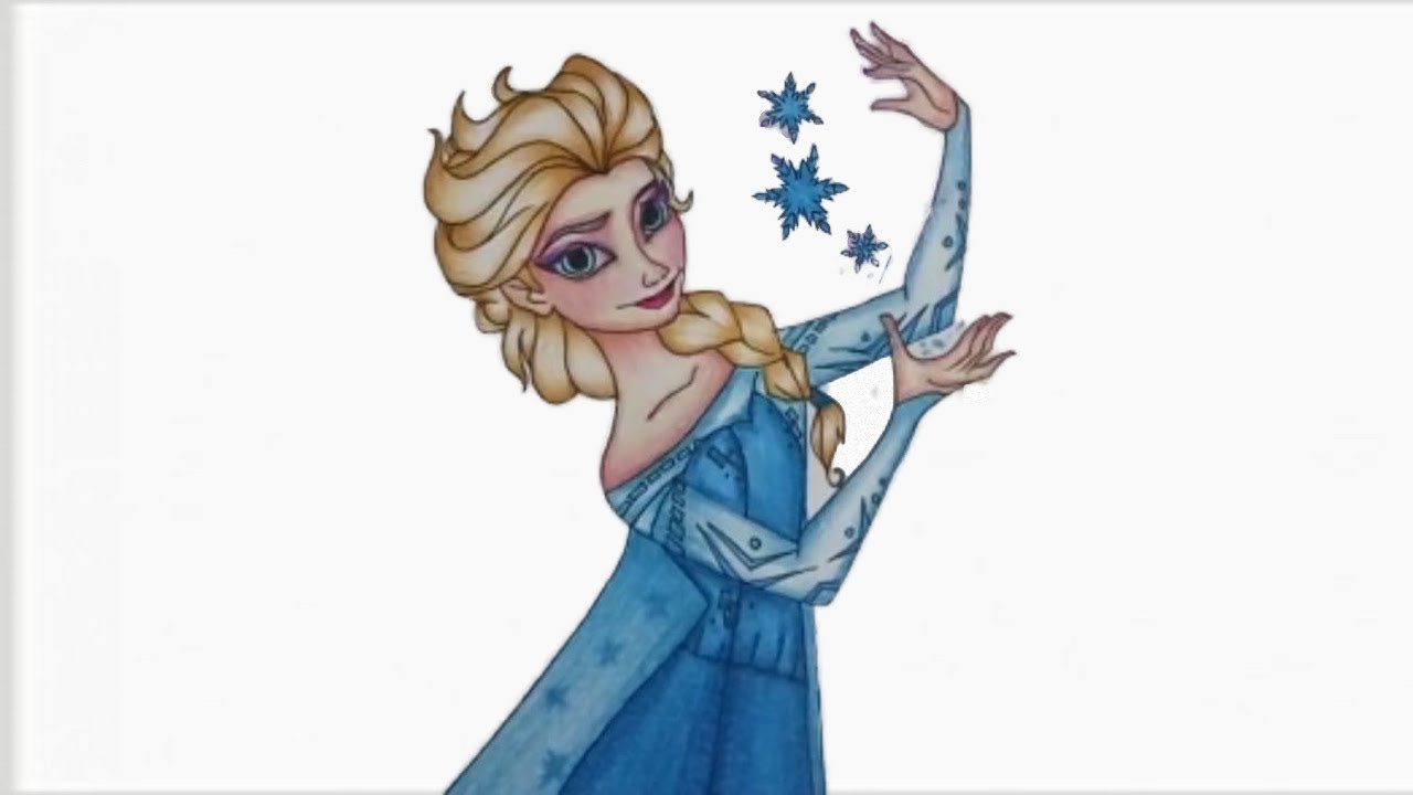 1280x720 Drawing Princess Elsa