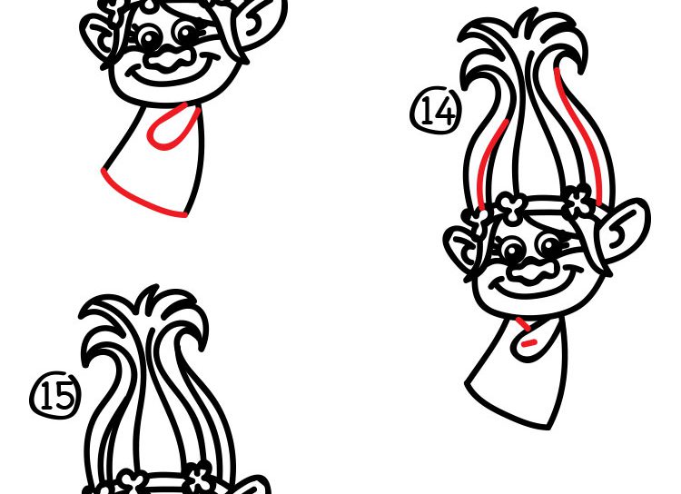 750x544 Trolls Poppy Drawing Easy How To Draw Princess From Movie Step