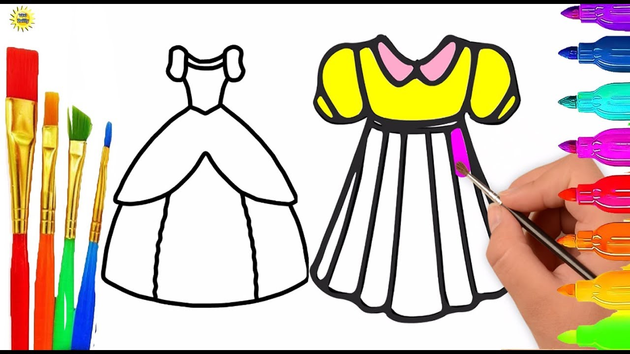 1280x720 How To Draw A Princess Dress For Girls