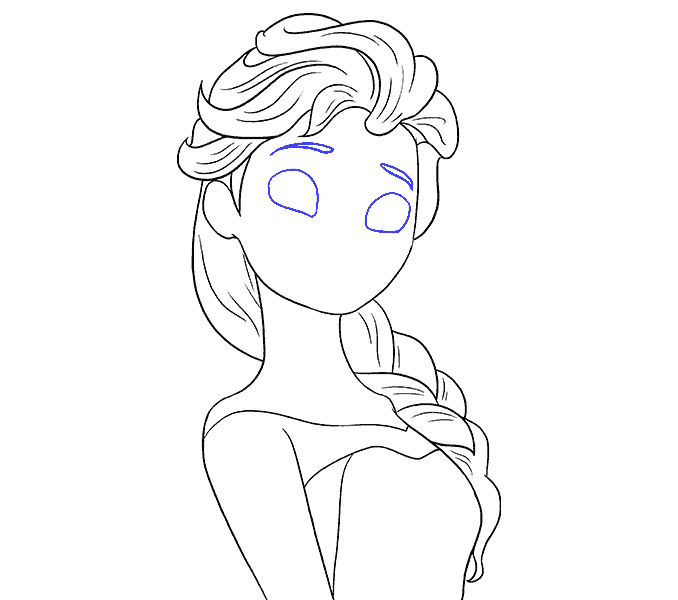 678x600 How To Draw Elsa From Frozen Easy Step