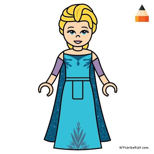 600x600 Let's Draw Kids How To Draw Lego Princess Elsa