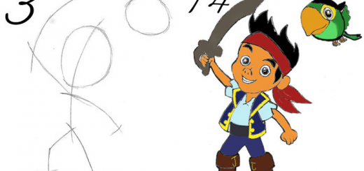 520x245 Princess Jasmine Drawing Tutorial Step