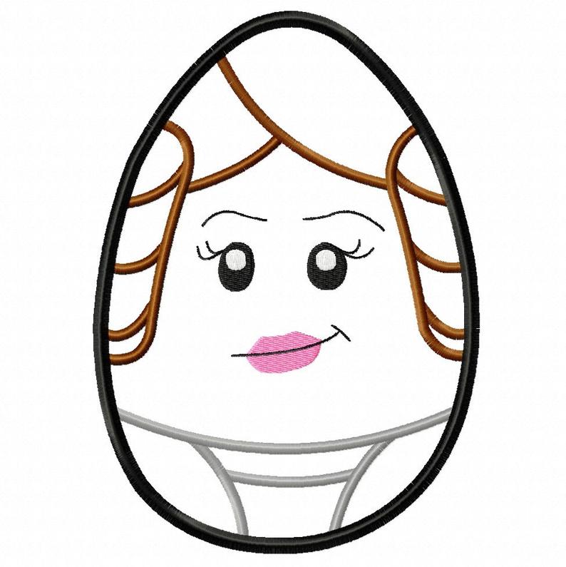 794x795 Star Wars Princess Leia Easter Egg Embroidery Machine Etsy