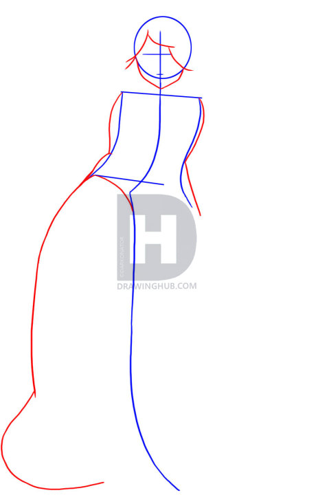 463x720 How To Draw A Princess, Step