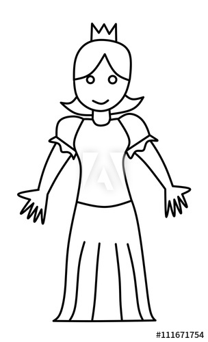 Princess Line Drawing | Free download on ClipArtMag