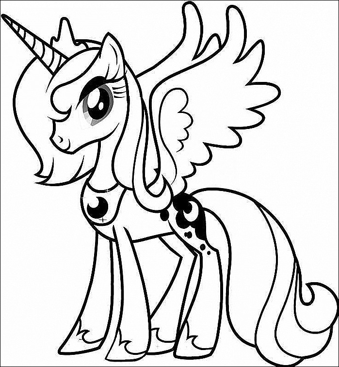699x757 My Little Pony Coloring Pages Princess Luna Free Coloring Sheets