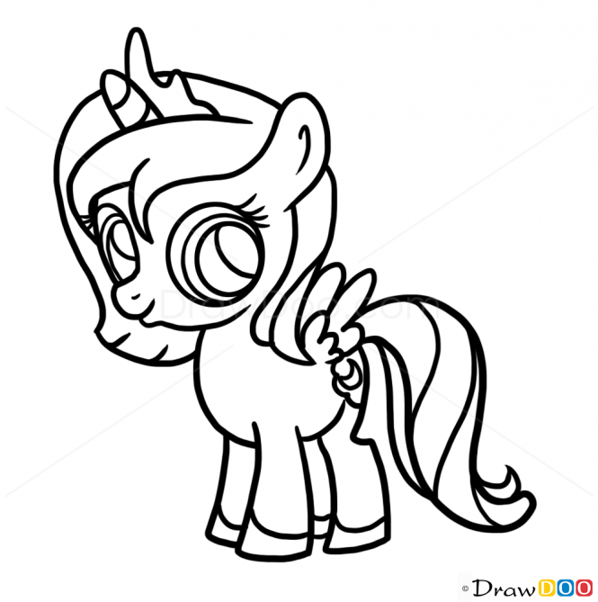 665x669 Luna Drawing My Little Pony For Free Download