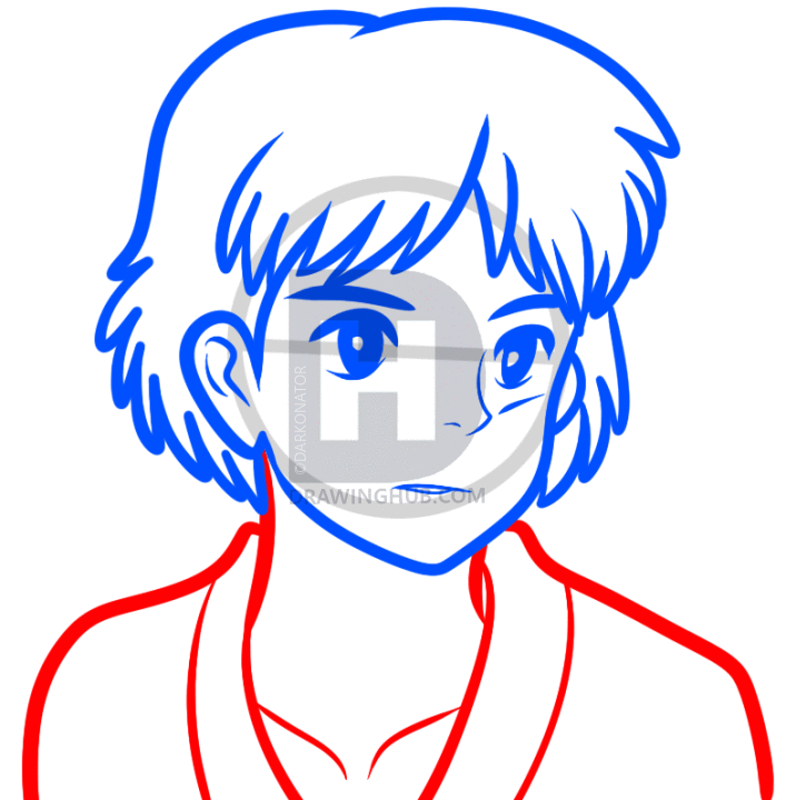 707x720 how to draw ashitaka, princess mononoke, step