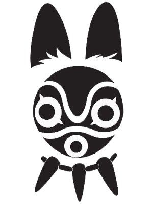 300x400 pc princess mononoke tattoo, miyazaki tattoo