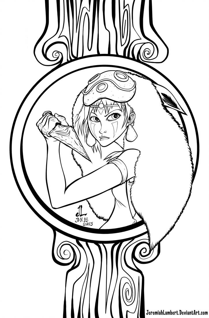 724x1103 princess mononoke