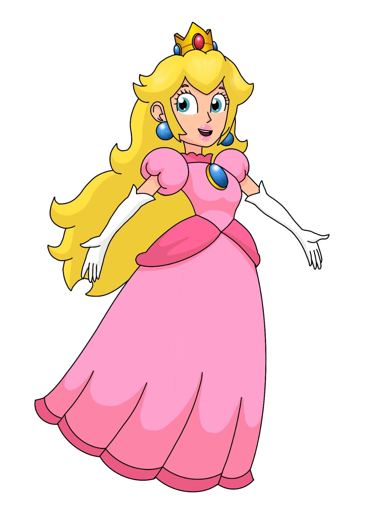 1196x1674 Just Finished This Drawing Of Princess Peach Mario