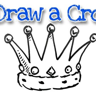 336x336 Simple Princess Crown Drawing Tutorial Queen Designs Flower Art