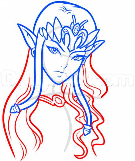 437x520 Learn Drawing Princess Zelda Easy, Video Game Characters, Pop