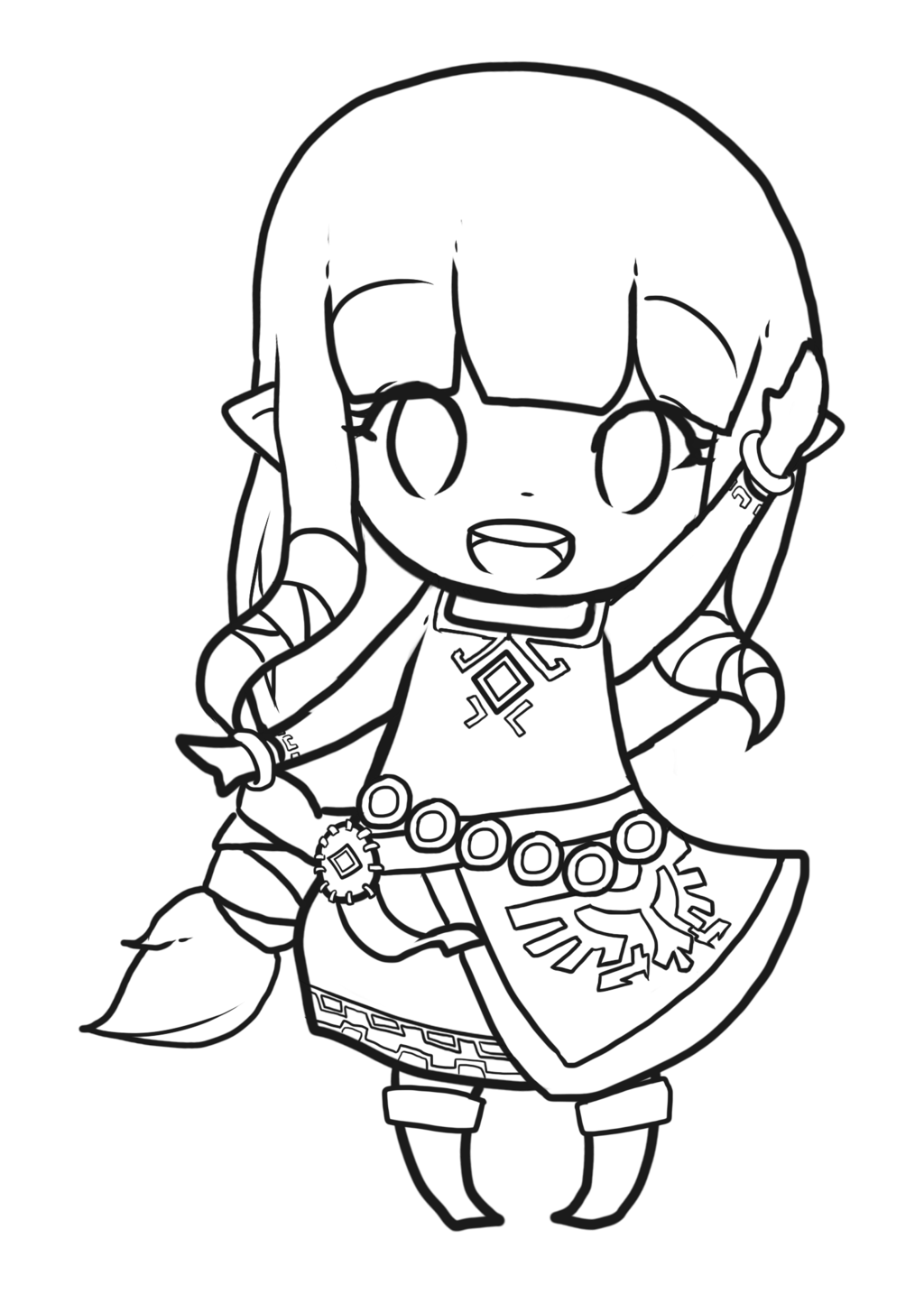 1024x1434 collection of free zelda drawing princes download on ui ex