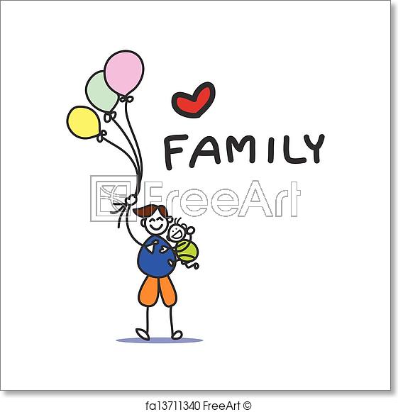 561x581 Free Art Print Of Hand Drawing Cartoon Happy Family Hand Drawing