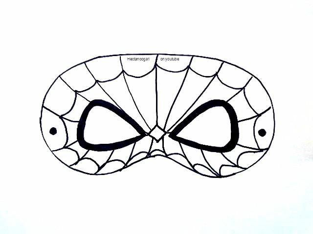 640x480 Free Printable, Spiderman Mask Template Art Lessons And Crafts