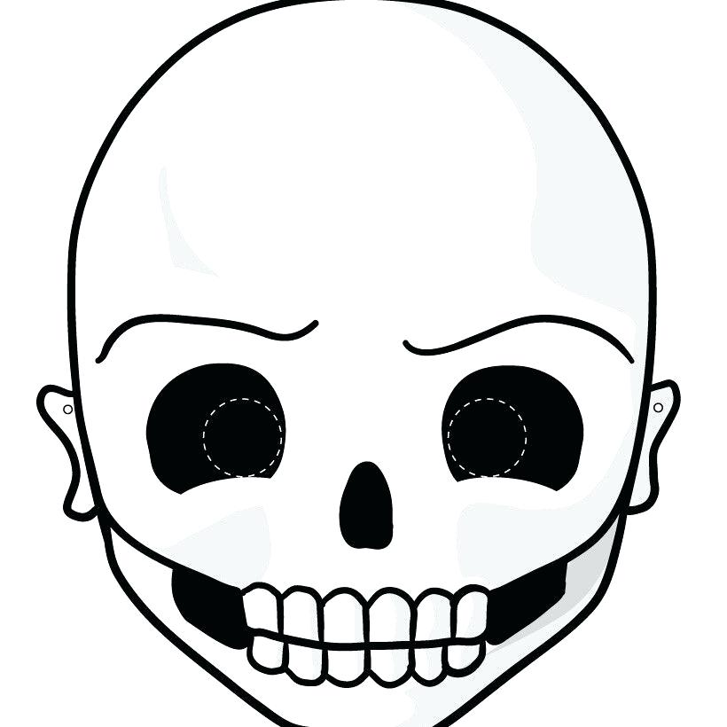 820x820 Paper Masks Printable A Skull Mask Halloween Paper Masks Printable