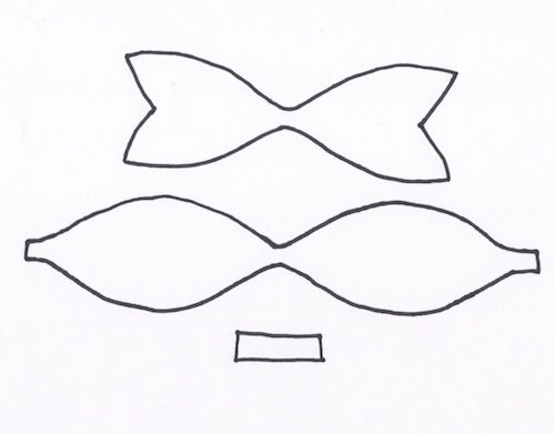 500x391 Bow Tie Template Paper