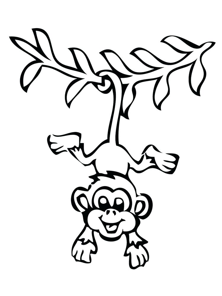 750x1000 Monkey Colouring Sheets Monkey Coloring Pages Download And Print