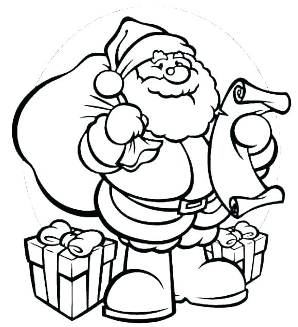 580x638 Santa Coloring Sheet Printable