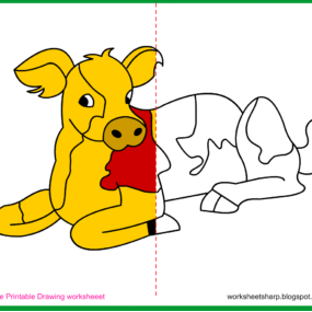 285x285 Free Drawing Worksheets Printable Calf Drawing Worksheets Paint