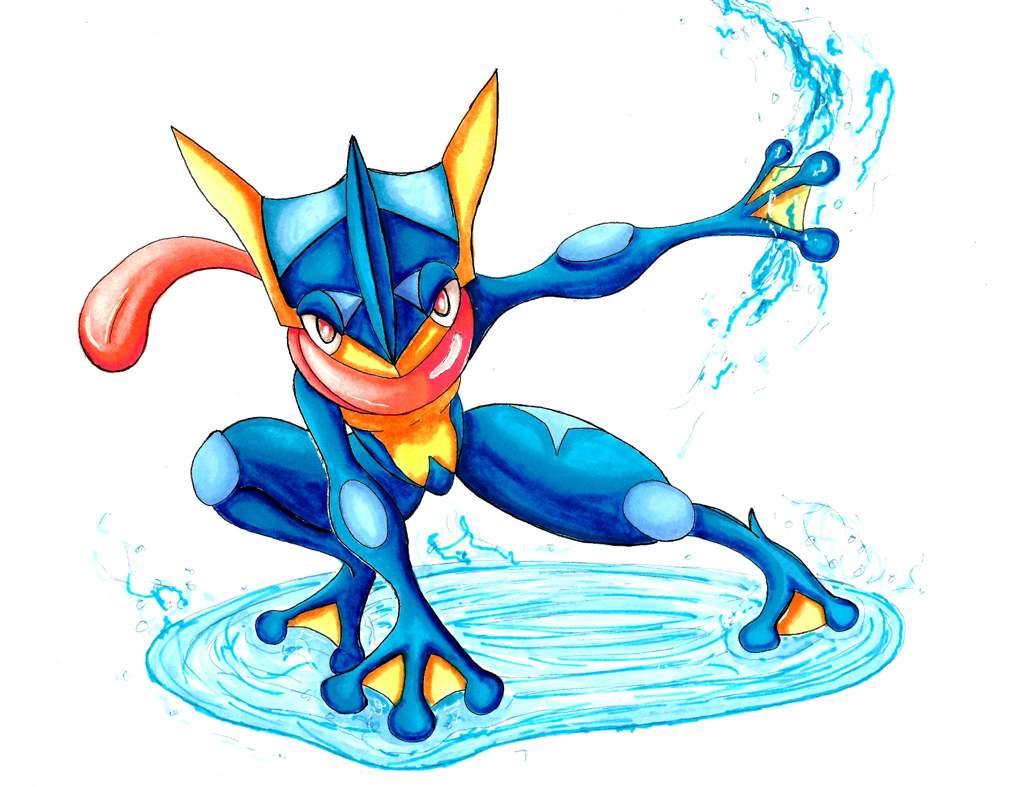 1024x787 Greninja Marker Drawing Amino