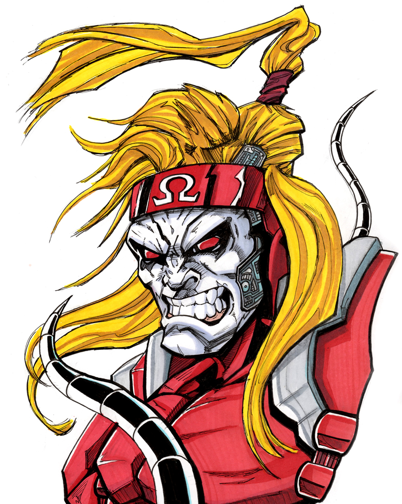 800x1003 Omega Red, Ink Prismacolor Marker Buttrey Design