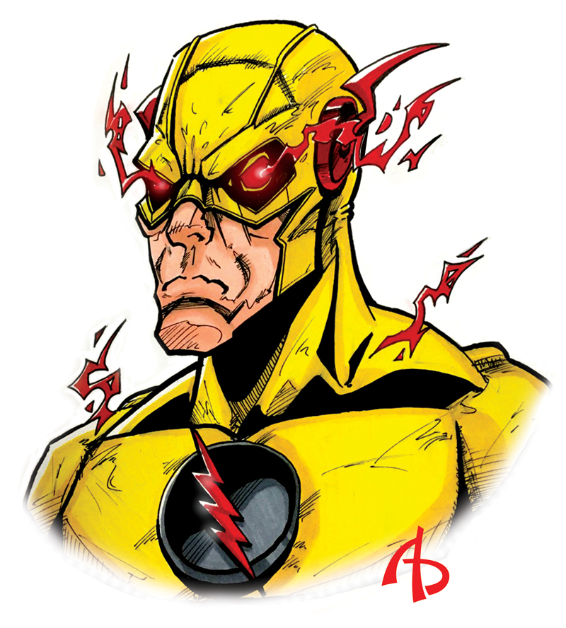 800x888 Reverse Flash, Ink Prismacolor Marker Buttrey Design