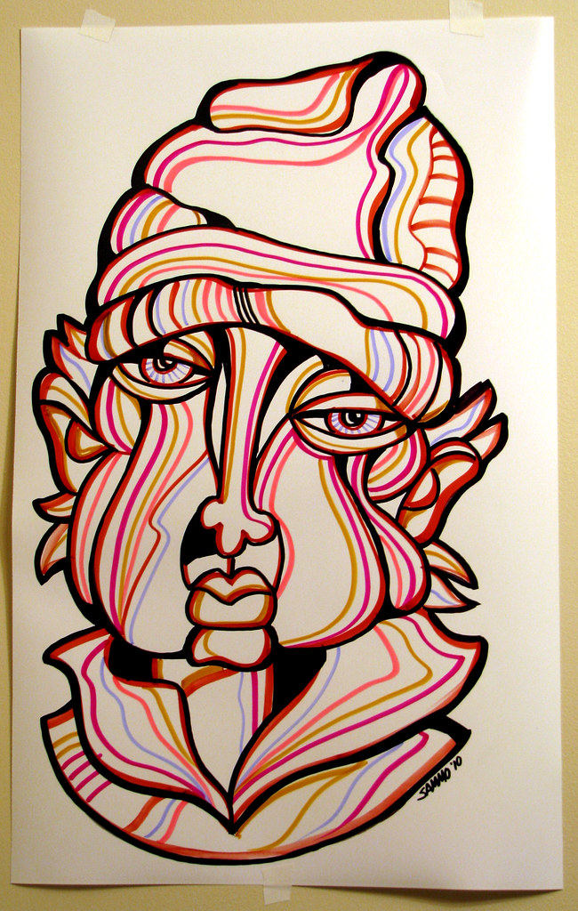 650x1024 Winter Face Prismacolor Art Markers On Kodak Matchprint Pa