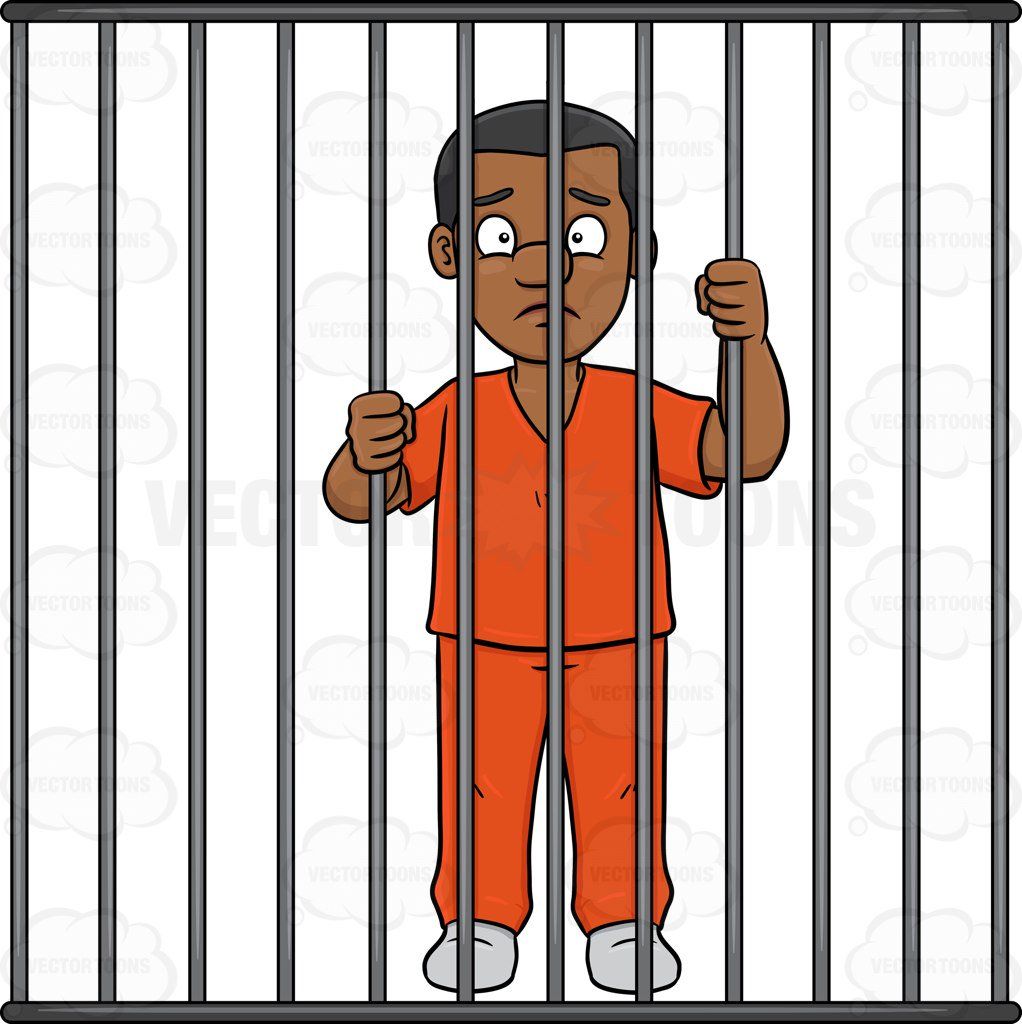 1022x1024 Jail Cartoon Clip Art Cartoon Clipart A Black Man Behind Bars