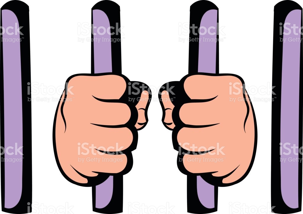 1024x724 Man Behind Prison Bars Clipart Collection