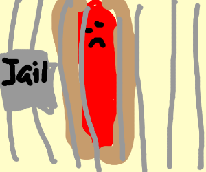 300x250 Hot Dog In A Jail Cell