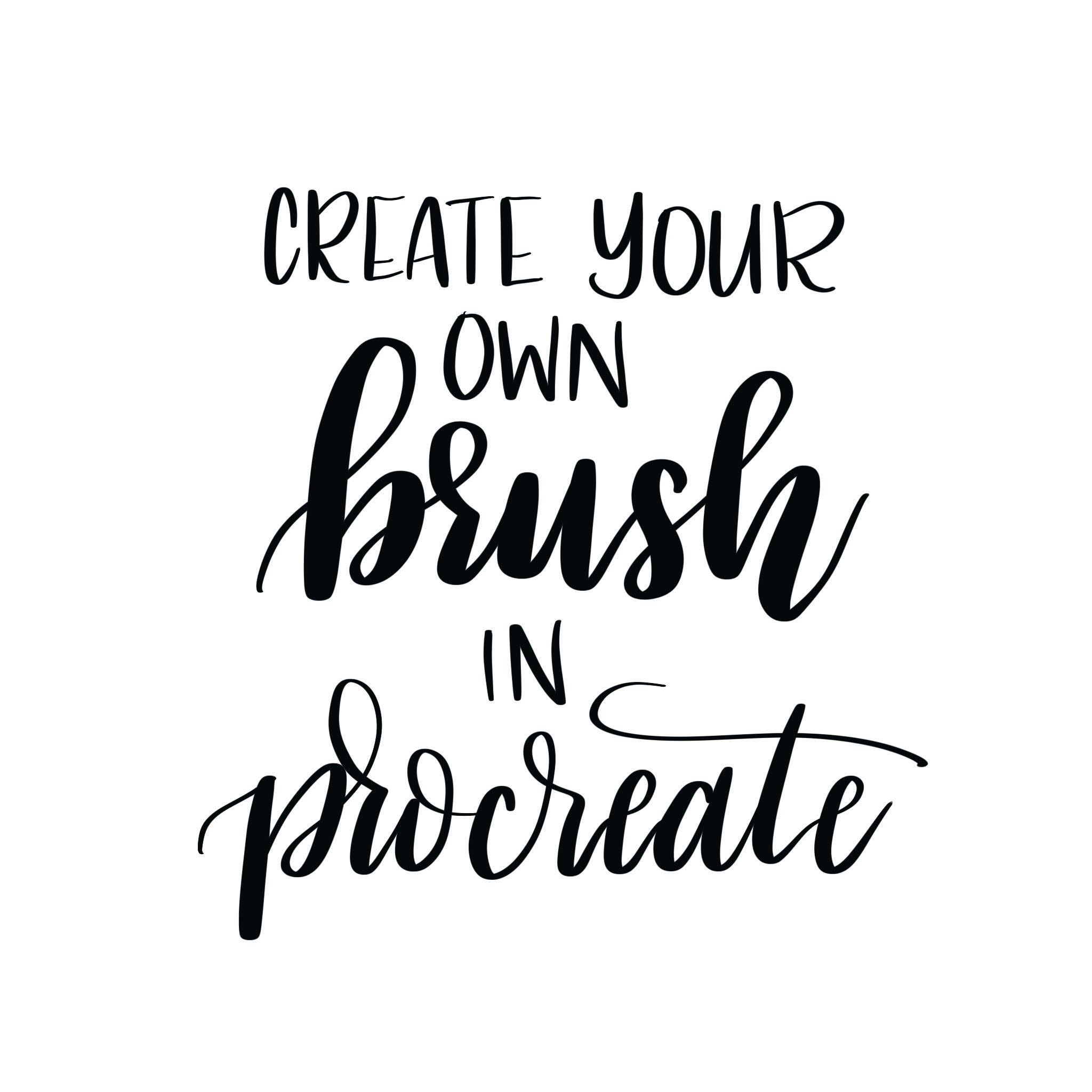 2048x2048 Creating A Brush Lettering Brush In Proceate