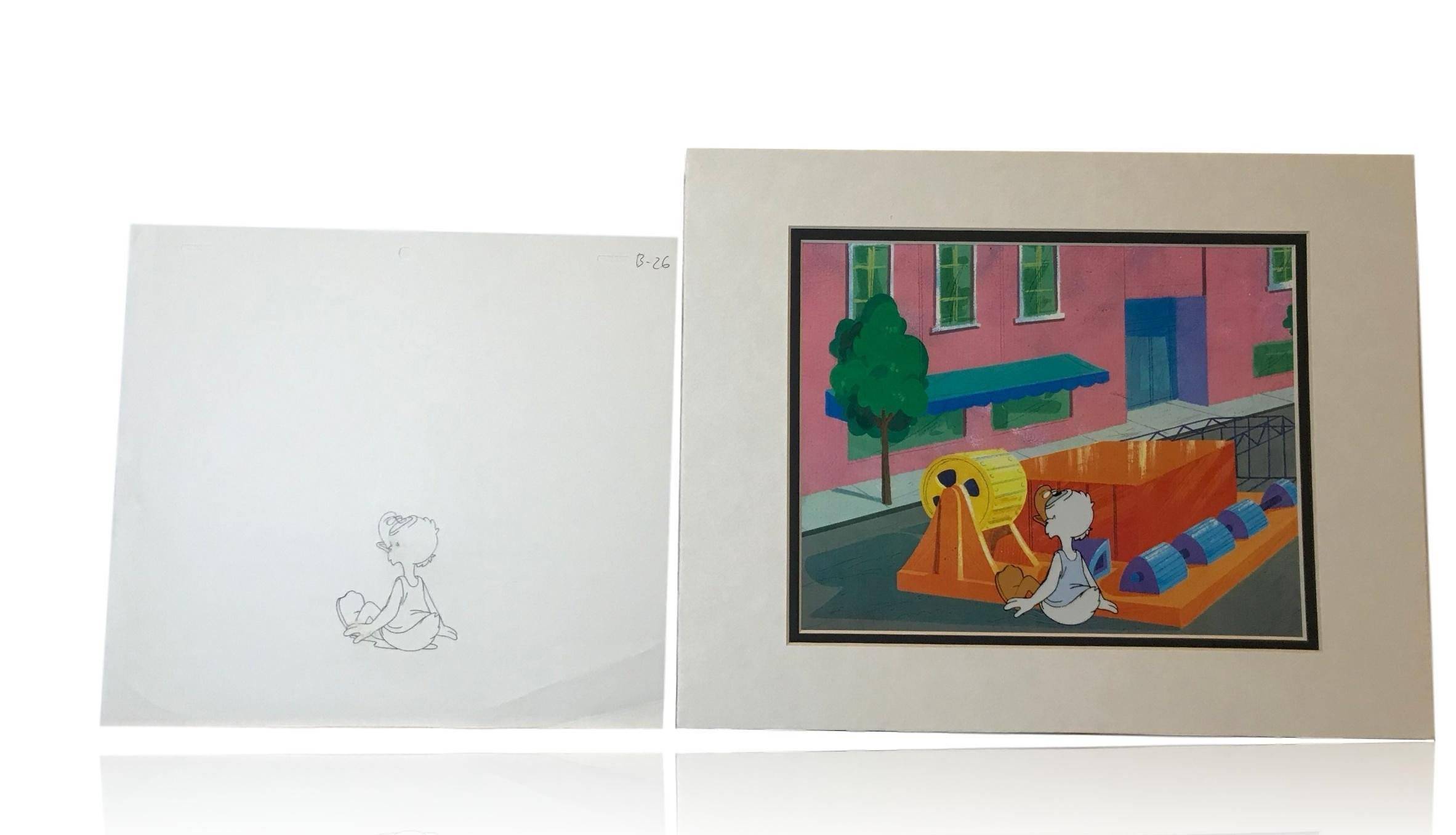 2365x1357 ducktales original production sketch drawing cell coa disney