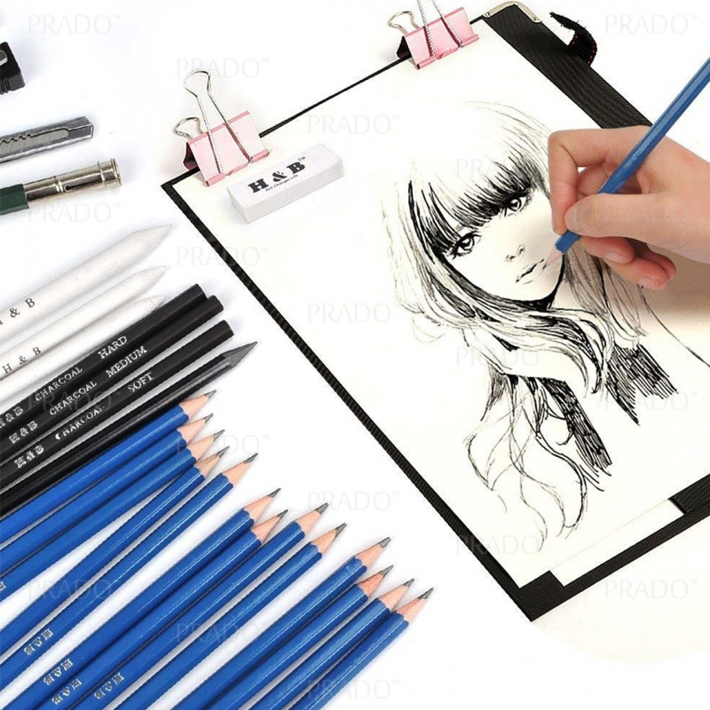 800x800 prado professional drawing pencils erasers sketching